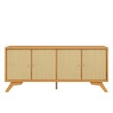 Ver imagem 2 de Buffet 4 Portas em MDF com Palhinha Hexagonal Natural 180 cm Carvalho Rose - Dalla Costa