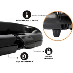 Skd Sanduicheira e Grill Amvox Ams 370 Black 110v - 5