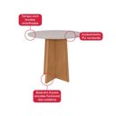 Ver imagem 7 de Conjunto Sala de Jantar Mesa Redonda Celebrare 100cm Tampo Vidro e 4 Cadeiras Athenas Suede Bege