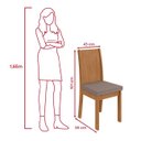 Ver imagem 4 de Conjunto Sala de Jantar Mesa Redonda Celebrare 100cm Tampo Vidro e 4 Cadeiras Athenas Suede Bege