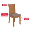 Ver mais imagens de Conjunto Sala de Jantar Mesa Redonda Celebrare 100cm Tampo Vidro e 4 Cadeiras Athenas Suede Bege