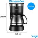 Ver imagem 3 de Cafeteira Elétrica Gourmet 15 Xícaras 220v 675w Preta Elgin