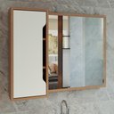 Ver imagem 1 de Espelheira para Banheiro 1 Porta Tecno Mobili Bn3645 Marrom Branco