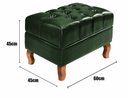 Ver imagem 2 de Poltrona Imperador Chesterfield com Puff Decoração Sala Quarto Recepção - Couríssimo Verde