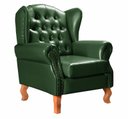 Ver imagem 6 de Poltrona Imperador Chesterfield com Puff Decoração Sala Quarto Recepção - Couríssimo Verde