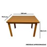 Conjunto Fixo Paraná Ultra Mesa 120x80 com 4 Cadeiras Estofadas Cor:mel - 5