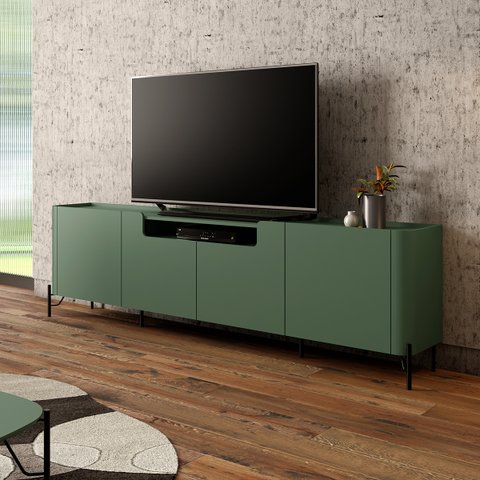 Rack para Sala 4 Portas Lisas Mdf L220 X A65cm