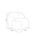 Ver imagem 5 de Conjunto Poltrona Base Fixa e Puff Decorativo Charlote Sala de Estar Bouclê Grafite G88 - Gran Belo