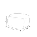 Ver imagem 6 de Conjunto Poltrona Base Fixa e Puff Decorativo Charlote Sala de Estar Bouclê Grafite G88 - Gran Belo