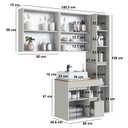 Ver imagem 3 de Conjunto para Banheiro 148cm com 4 Peças Gabinete Suspenso com Cuba Bangladesh