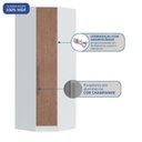 Ver imagem 5 de Guarda-Roupa Canto Oblíquo 1 Porta 100% MDF Requinte+ Branco/Line/Macadâmia