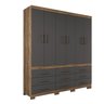 Guarda Roupa 6 Portas 9 Gavetas Star 6.9 com Pés - 3