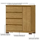 Ver imagem 3 de Cômoda para Quarto com 4 Gavetas e Armário - Vega Marrocos
