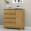 Ver imagem 1 de Cômoda para Quarto com 4 Gavetas e Armário - Vega Marrocos