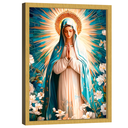 Ver imagem 1 de Quadro Decorativo Nossa Senhora entre Flores Variação