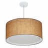 Lustre Cilíndrico Duplo Md-4289 Tecido 55x30cm Palha Bivolt - 1