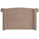 Ver imagem 1 de Cabeceira Cama Box King com Tachas 195 cm Sofia P05 Veludo Bege - Lyam Decor