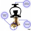 Ver imagem 3 de Sino de Bronze Puro Suporte Parede Empresa Fazenda Decoração