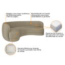 Ver imagem 4 de Sofá Curvo 2 Lugares Sala De Estar Recepção Noruega 150cm Suede - Amarena Móveis Sala de Estar,Hall