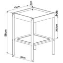 Ver imagem 4 de Mesa Lateral para Sala de Estar Pés Madeira Moss A03 Nero Preto