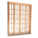 Ver imagem 3 de Porta Balcão de Correr de Madeira Padrão Cedro Quadriculada Reto Bat.14 Cm-2.15(a)x1.60(l)