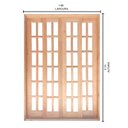 Ver imagem 6 de Porta Balcão de Correr de Madeira Padrão Cedro Quadriculada Reto Bat.14 Cm-2.15(a)x1.60(l)