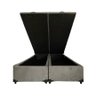 Cama Box Baú Queen Bipartido Blindado Suede Cinza Com Pistão A Gás - 1