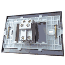 Ver imagem 3 de Conjunto 4x2 Linha Marrom Sleek Alto Brilho Margirius 4x2" 1 Interruptor Duplo Paralelo