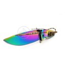 Ver imagem 4 de Canivete Aço Inox Sobrevivência Semi-automático Edc Fade Bushcraft Paracord - Rainbow Cor:arc