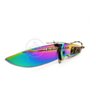 Canivete Aço Inox Sobrevivência Semi-automático Edc Fade Bushcraft Paracord - Rainbow Cor:arc - 4