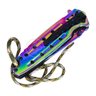 Canivete Aço Inox Sobrevivência Semi-automático Edc Fade Bushcraft Paracord - Rainbow Cor:arc - 10