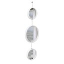 Ver imagem 1 de Espelho Decorativo Triplo Branco Alça Corrente 20cm 20cm 20cm Redondo 20 Cm 20 Cm 20 Cm Diâmetro