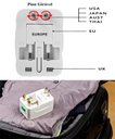Ver imagem 4 de Adaptador Tomada Universal Viagem Internacional Uk Eua Europa Asia C/ 2 USB