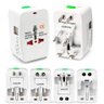 Adaptador Tomada Universal Viagem Internacional Uk Eua Europa Asia C/ 2 USB - 9