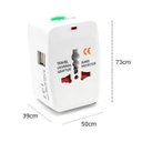 Ver imagem 6 de Adaptador Tomada Universal Viagem Internacional Uk Eua Europa Asia C/ 2 USB