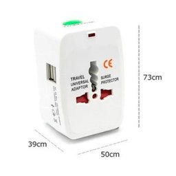 Adaptador Tomada Universal Viagem Internacional Uk Eua Europa Asia C/ 2 USB - 6