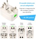 Ver imagem 7 de Adaptador Tomada Universal Viagem Internacional Uk Eua Europa Asia C/ 2 USB