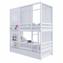 Ver imagem 5 de Treliche Casinha Reta com 02 Janelas e Cortina Madeira Maciça Branco Housin