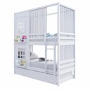 Ver imagem 5 de Treliche Casinha Reta com 02 Janelas e Cortina Madeira Maciça Branco Housin