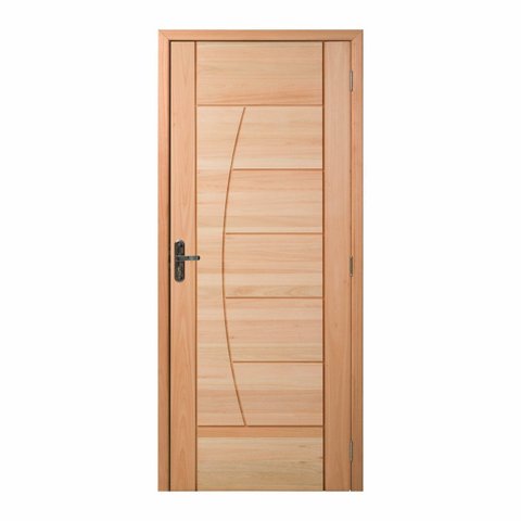 Kit Porta Pronta Maciça de Eucalipto 214x89x14cm PM78 Solar Abertura Direita Cruzeiro Portas Marrom