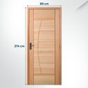 Ver imagem 2 de Kit Porta Pronta Maciça de Eucalipto 214x89x14cm PM78 Solar Abertura Direita Cruzeiro Portas Marrom