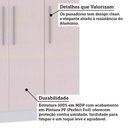 Ver imagem 4 de Guarda Roupa Modulado 101,50cm 3 Portas Alpes Luciane Móveis