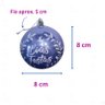 Kit 4 Bolas de Natal Azul Boas Festas Enfeite Natalino Pendurar na Árvore - 3