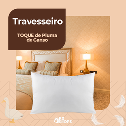 2 Dois Travesseiro Toque Pena de Ganso 50x70 Firme Nao Deforma Macio Antialergico - 2