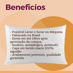 2 Dois Travesseiro Toque Pena de Ganso 50x70 Firme Nao Deforma Macio Antialergico - 4
