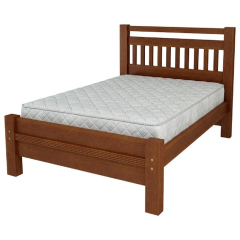 Cama Casal 140cm Madeira Maciça Orlex Avelã B11 - Mpozenato