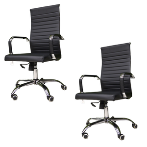 Kit 2 Cadeira Escritório Presidente Executiva Esteirinha Office Elegance Milano