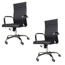 Ver imagem 1 de Kit 2 Cadeira Escritório Presidente Executiva Esteirinha Office Elegance Milano