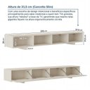Ver imagem 5 de Rack com Painel Liso TV até 86 Polegadas Planejado 280x250cm Aruá CabeCasa MadeiraOriginals Off Wh