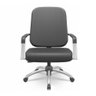 Cadeira Operativa Plus Size Giratoria Base Cromada Couro Preto - Plaxmetal - 1